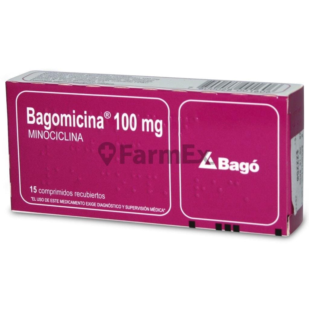 Bagomicina 100 mg x 15 comprimidos Farmex-MiaHealth-Persistente